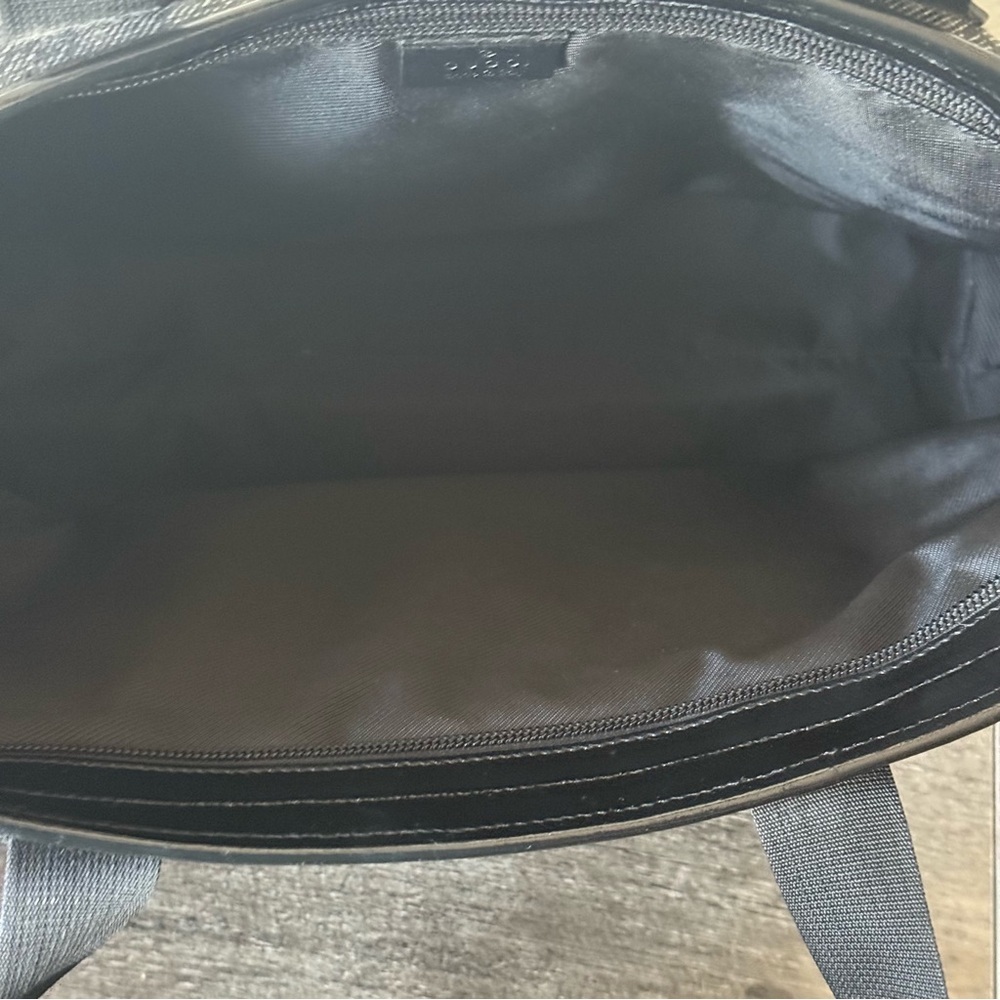 🔥AUTHENTIC GUCCI BLACK DENIM & LEATHER TOTE BAG🔥 - Picture 10 of 16